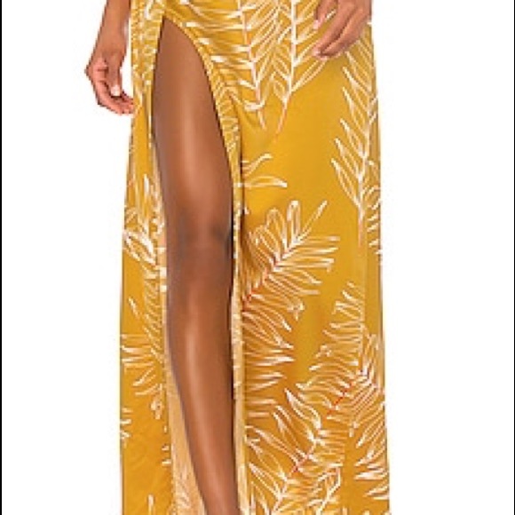 FALDA MAXI ALINECamila CoelhoColor:Gold Tropical - Picture 2 of 5